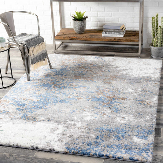 Bramley Blue Hues Plush Rug