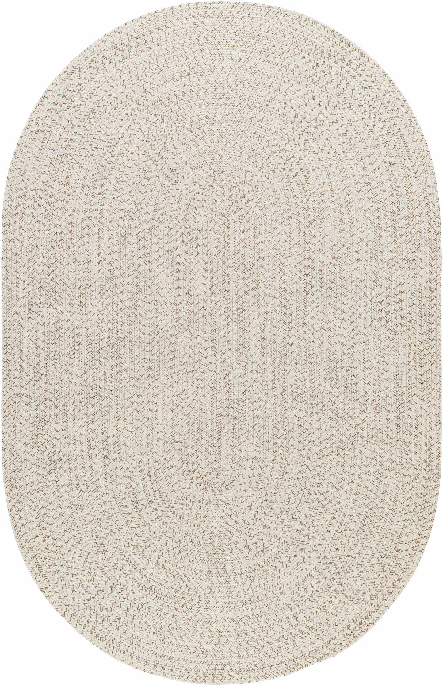 Beige Braided Faux Jute Rug