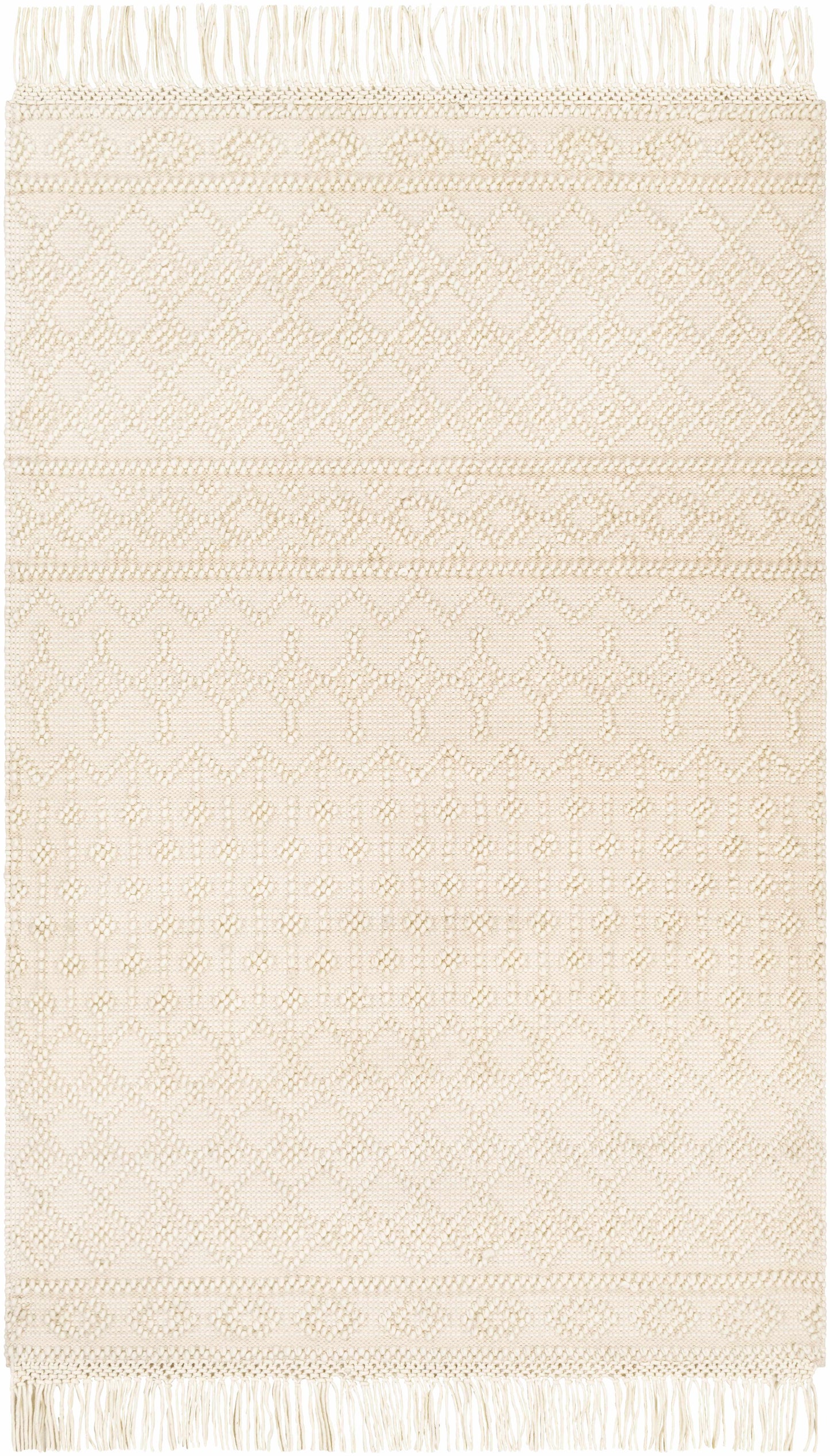 Brothers Beige Wool&Cotton Rug