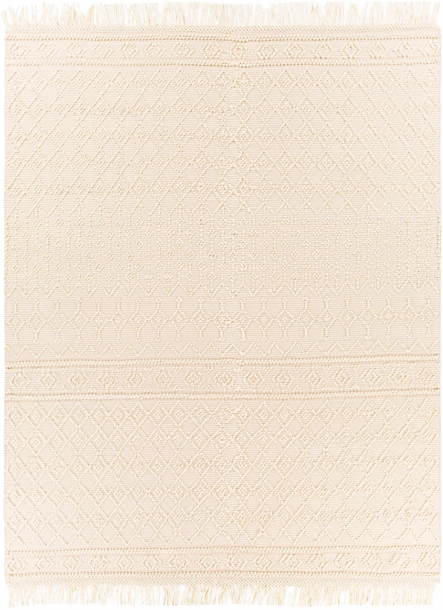 Brothers Beige Wool&Cotton Rug