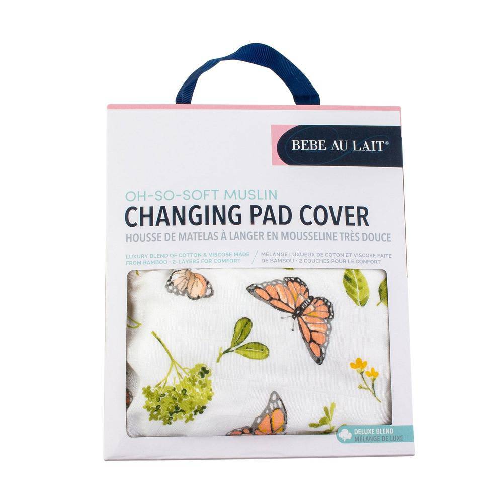 Butterfly Oh So Soft Muslin Changing Pad Cover