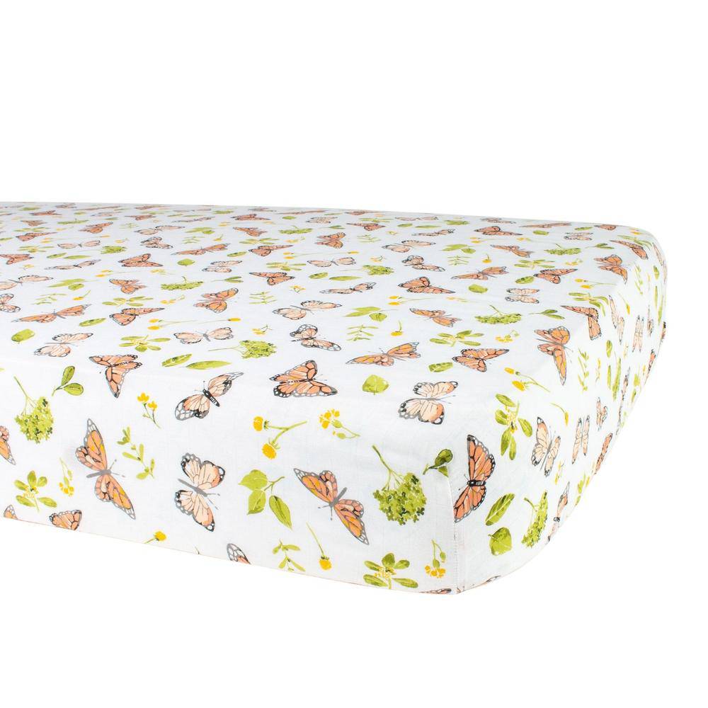 Butterfly Oh So Soft Muslin Crib Sheet