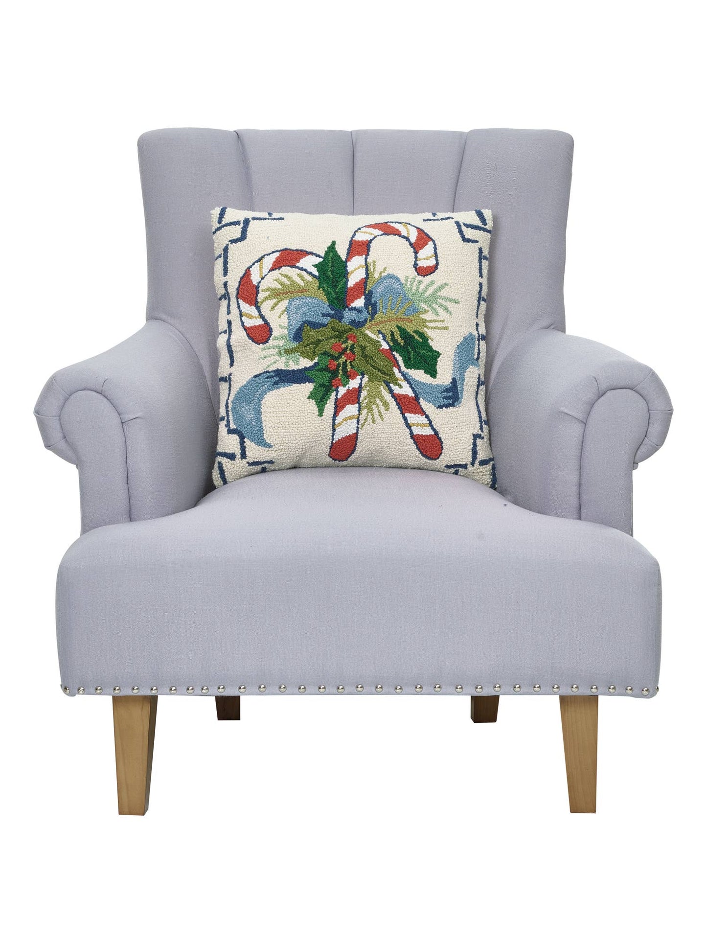 Peking Handicraft - Chinoiserie Candy Cane Hook Pillow