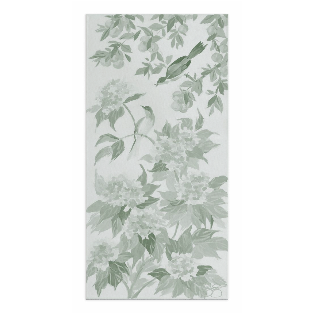 Anne, a green chinoiserie canvas wrap print