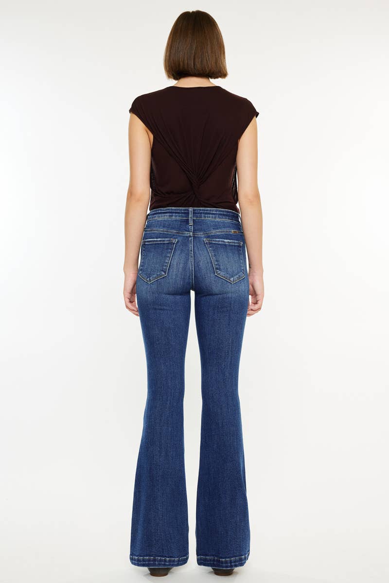Kan Can USA - PETITE OPEN PACK  MID RISE FLARE JEANS-KC20041M-PT