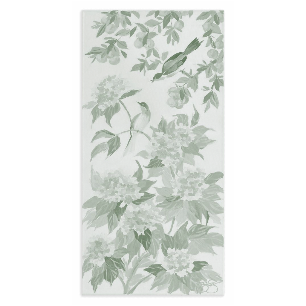 Anne, a green chinoiserie canvas wrap print