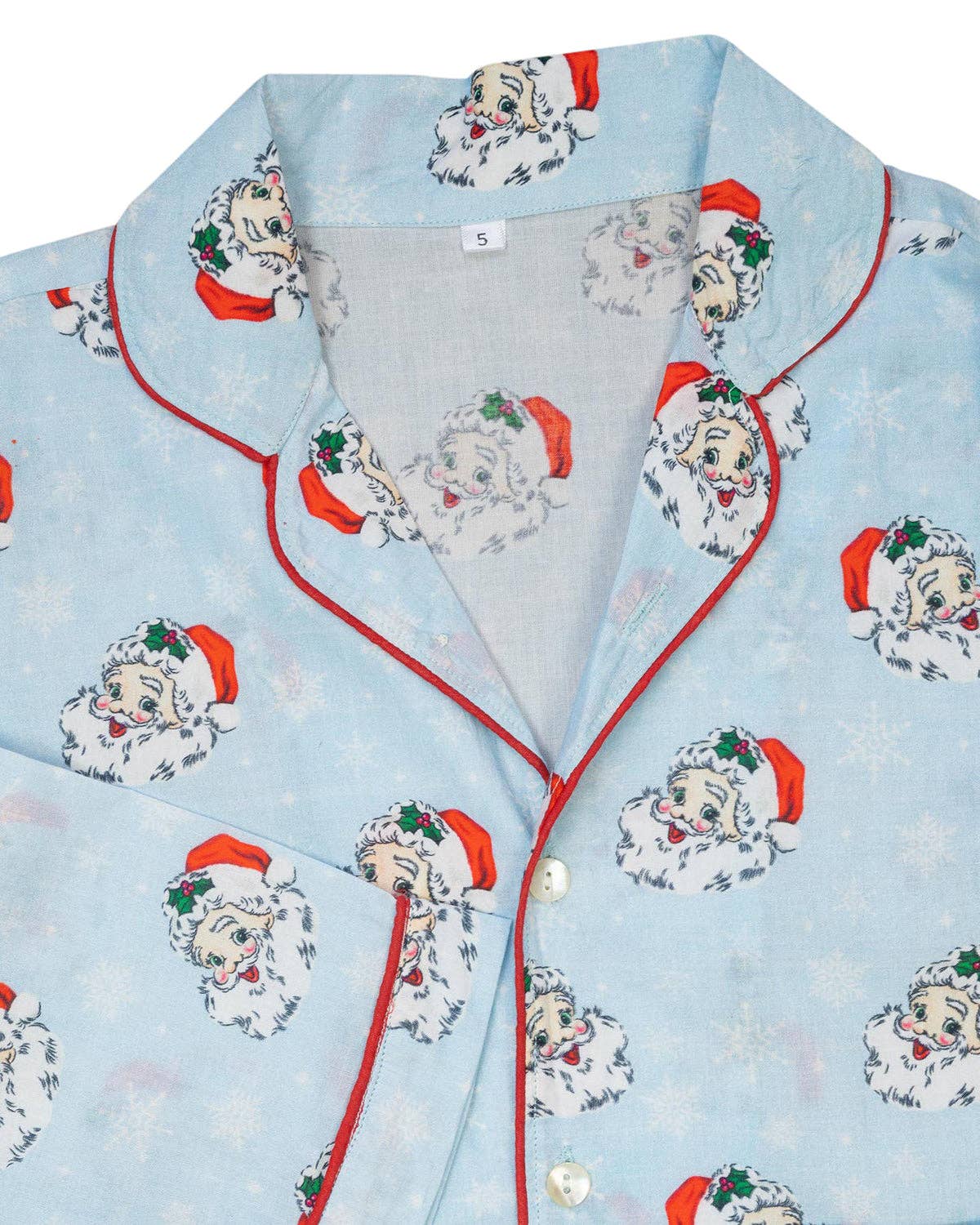 Smockingbird - Vintage Santa Pajama Set in Blue