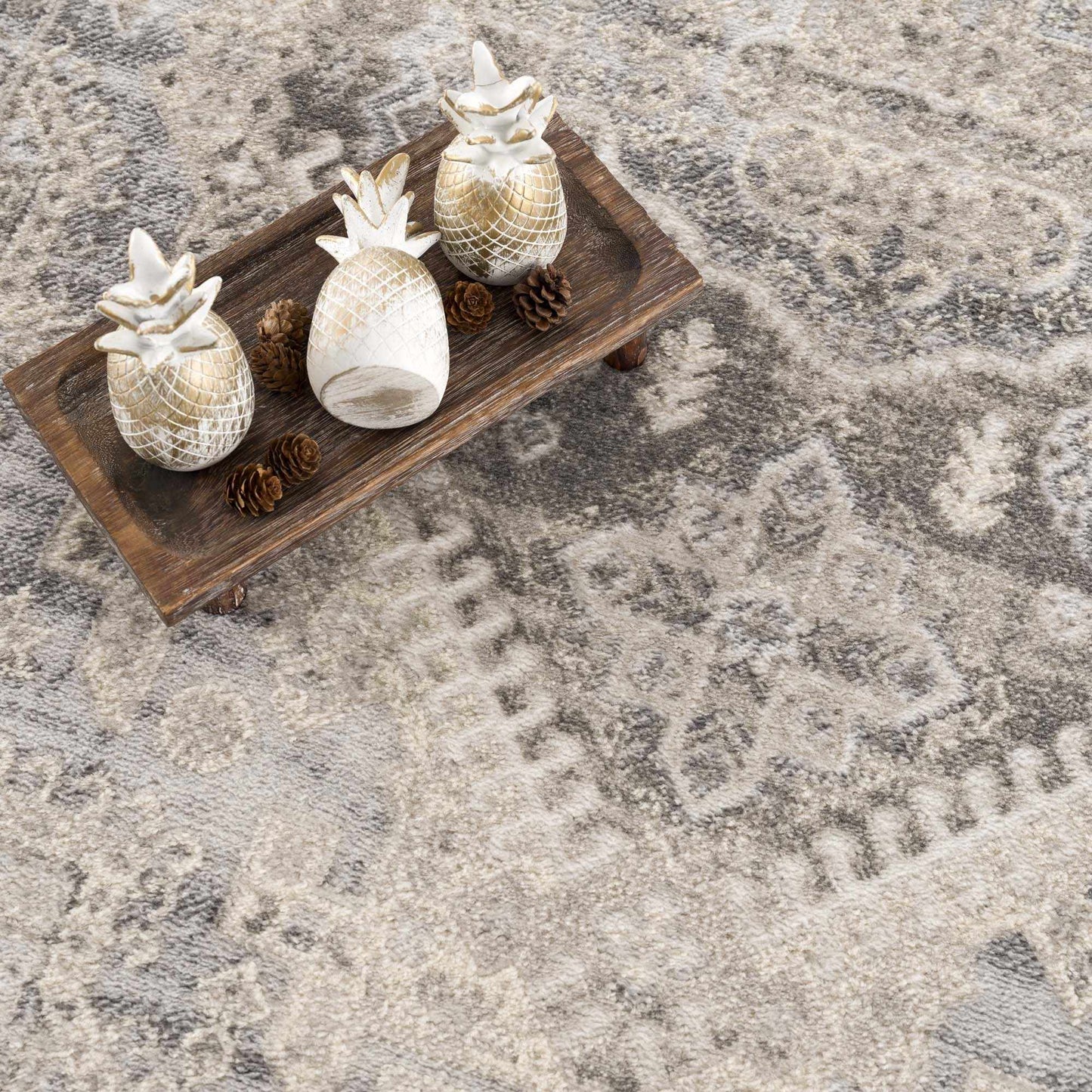 Brend Taupe Medallion Area Rug