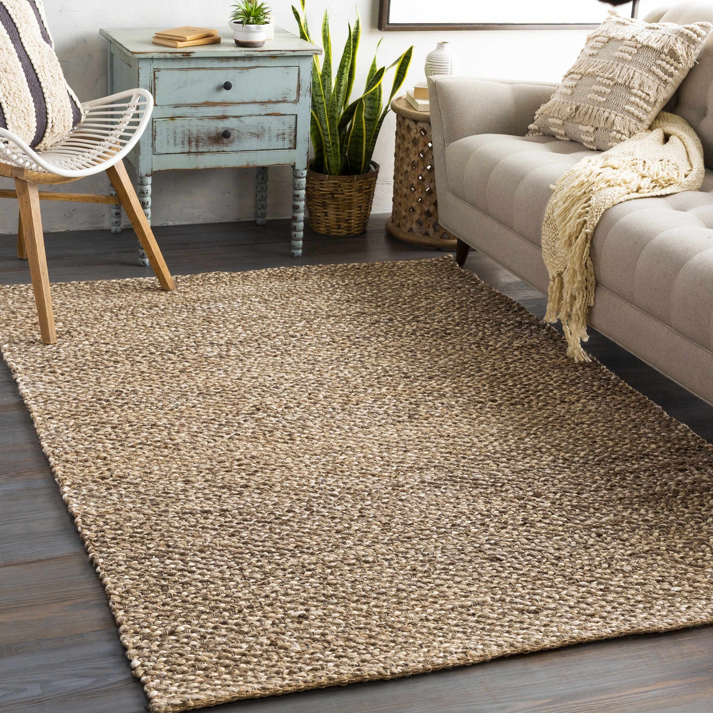 Caspar Hand Woven Natural Jute Rug