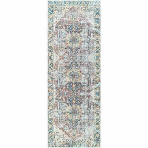 Blue Catigpian Distressed Washable Area Rug - Clearance