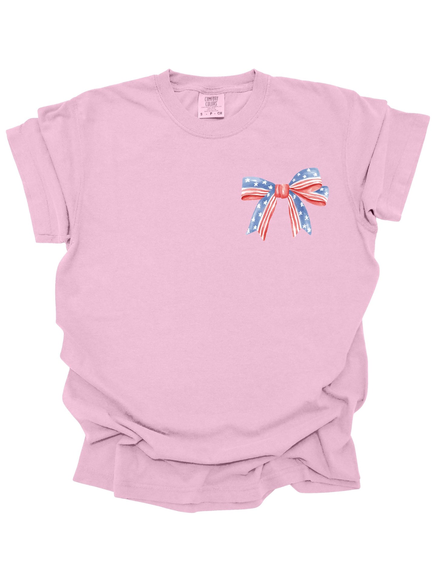 Cotton & Lace Comfort Colors Chinoiserie American Flag (front and back design)