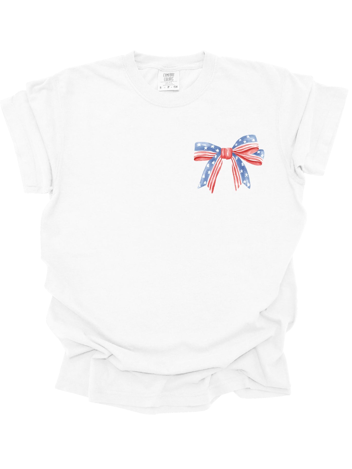Cotton & Lace Comfort Colors Chinoiserie American Flag (front and back design)