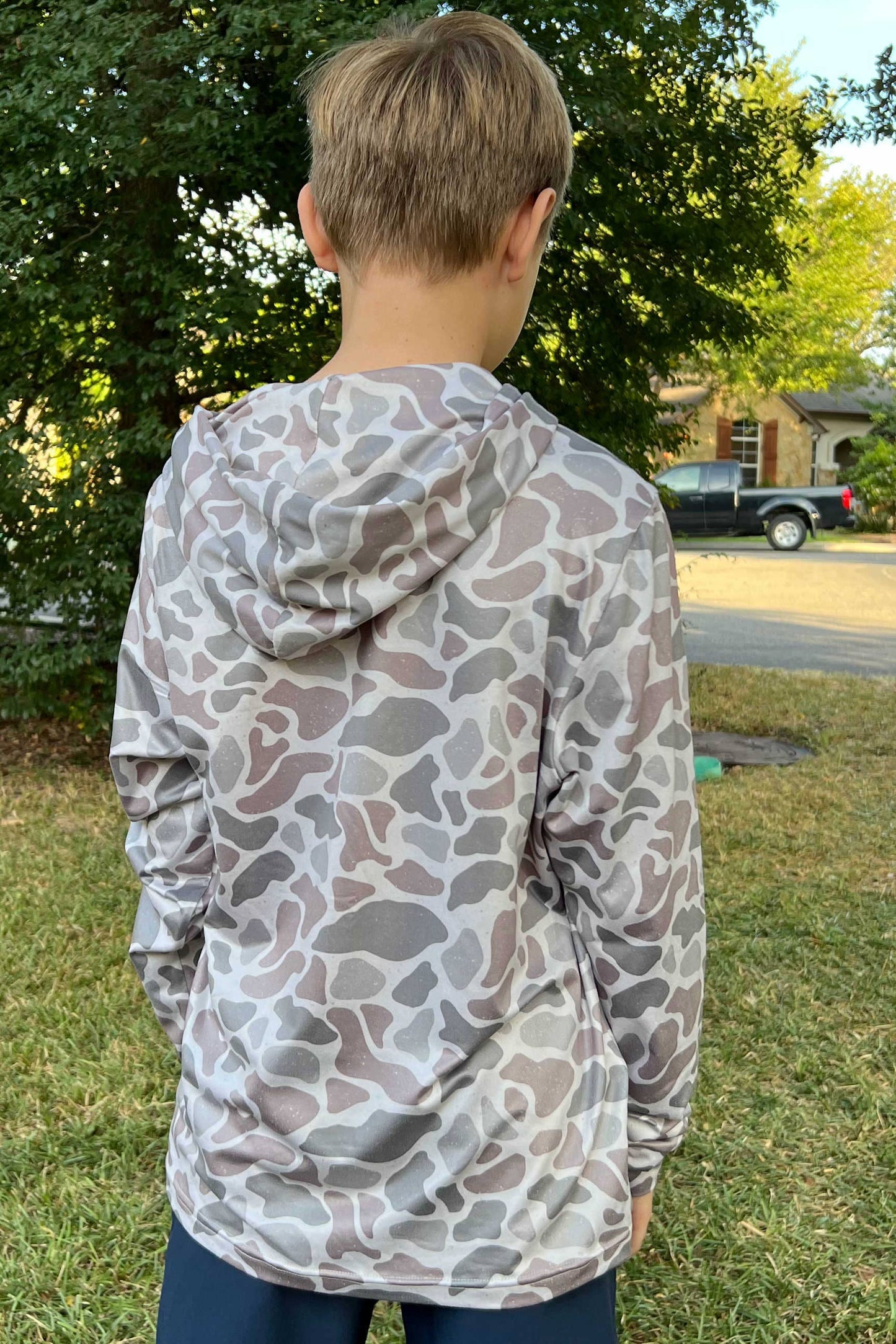 BURLEBO  Youth Performance Hoodie  Classic Deer Camo