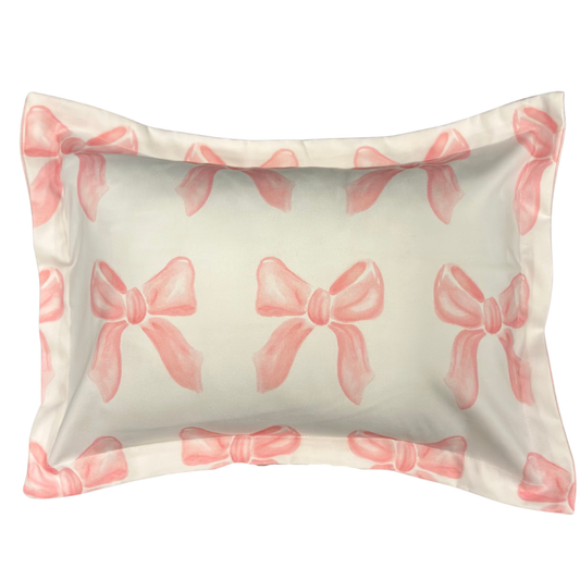 Liz And Roo - Petal Pink Bows Baby Sham (Includes Insert)