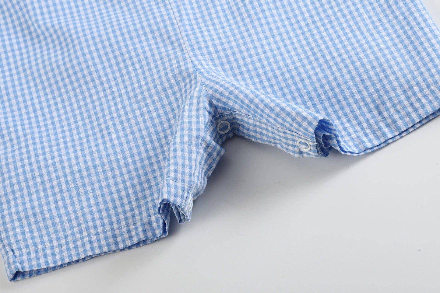 Lil Cactus - Blue Gingham Golf Hole Shortall