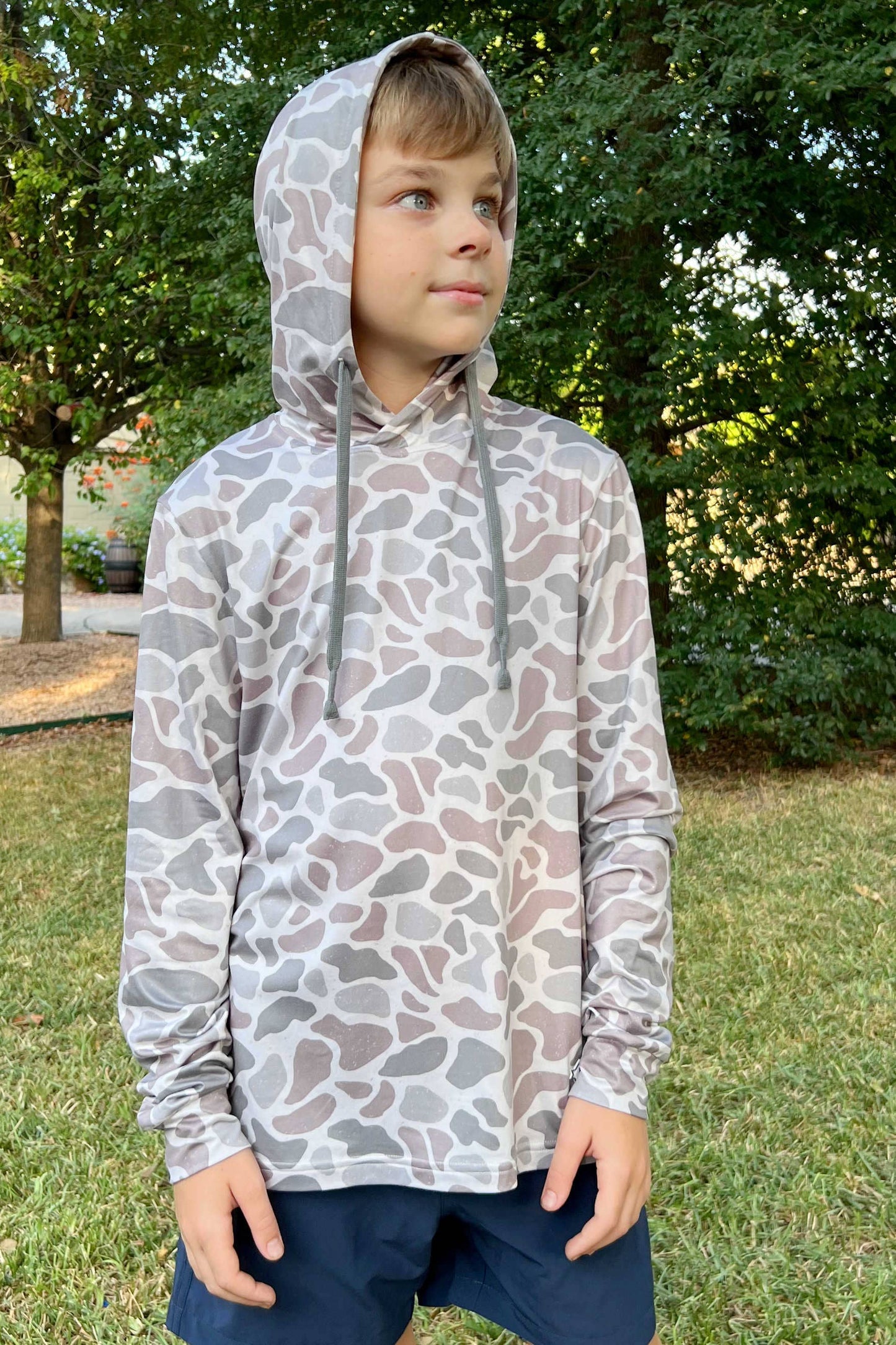 BURLEBO  Youth Performance Hoodie  Classic Deer Camo