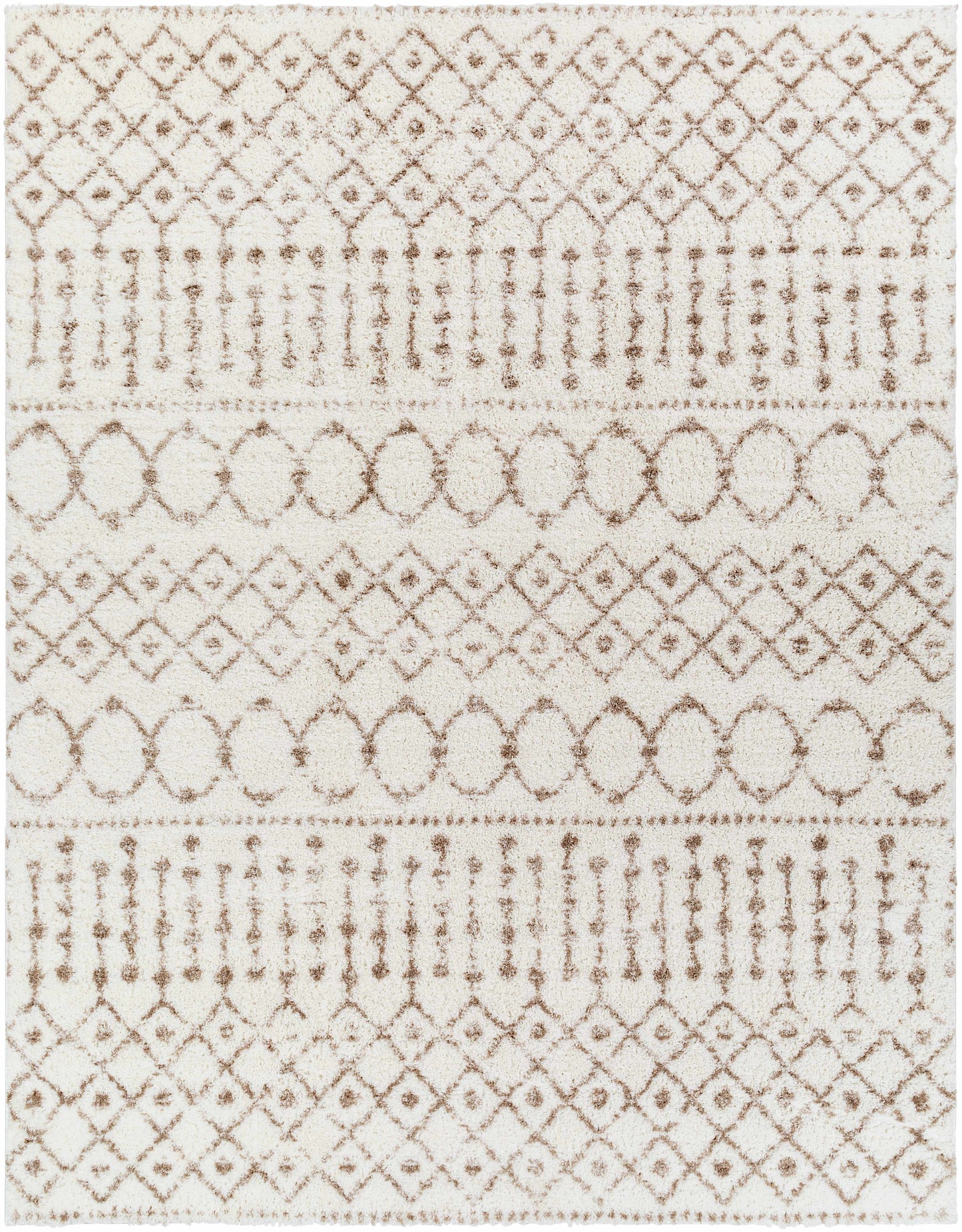 Monarch Cream&Tan Trellis Plush Rug