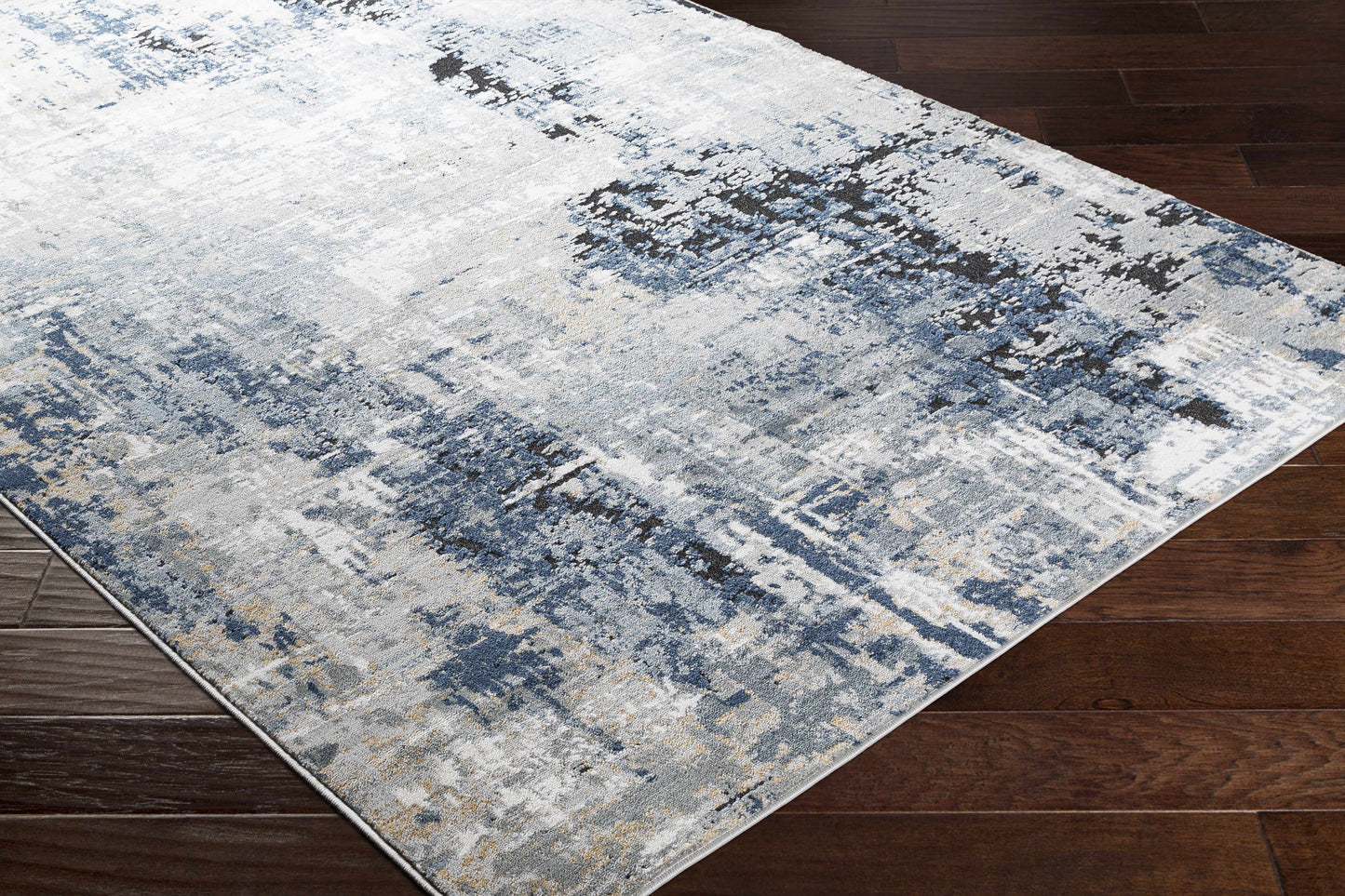 Campsall Abstract Blue Rug