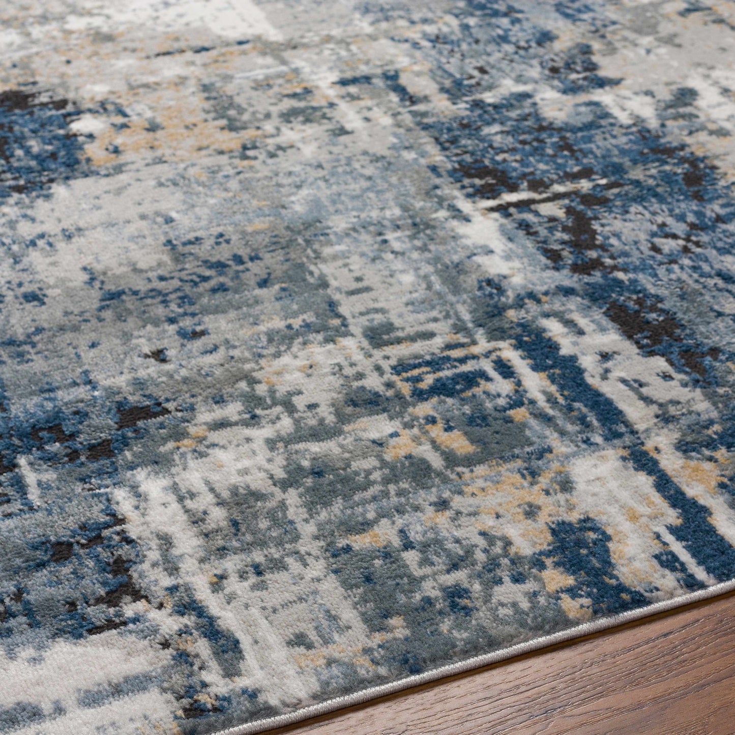 Campsall Abstract Blue Rug