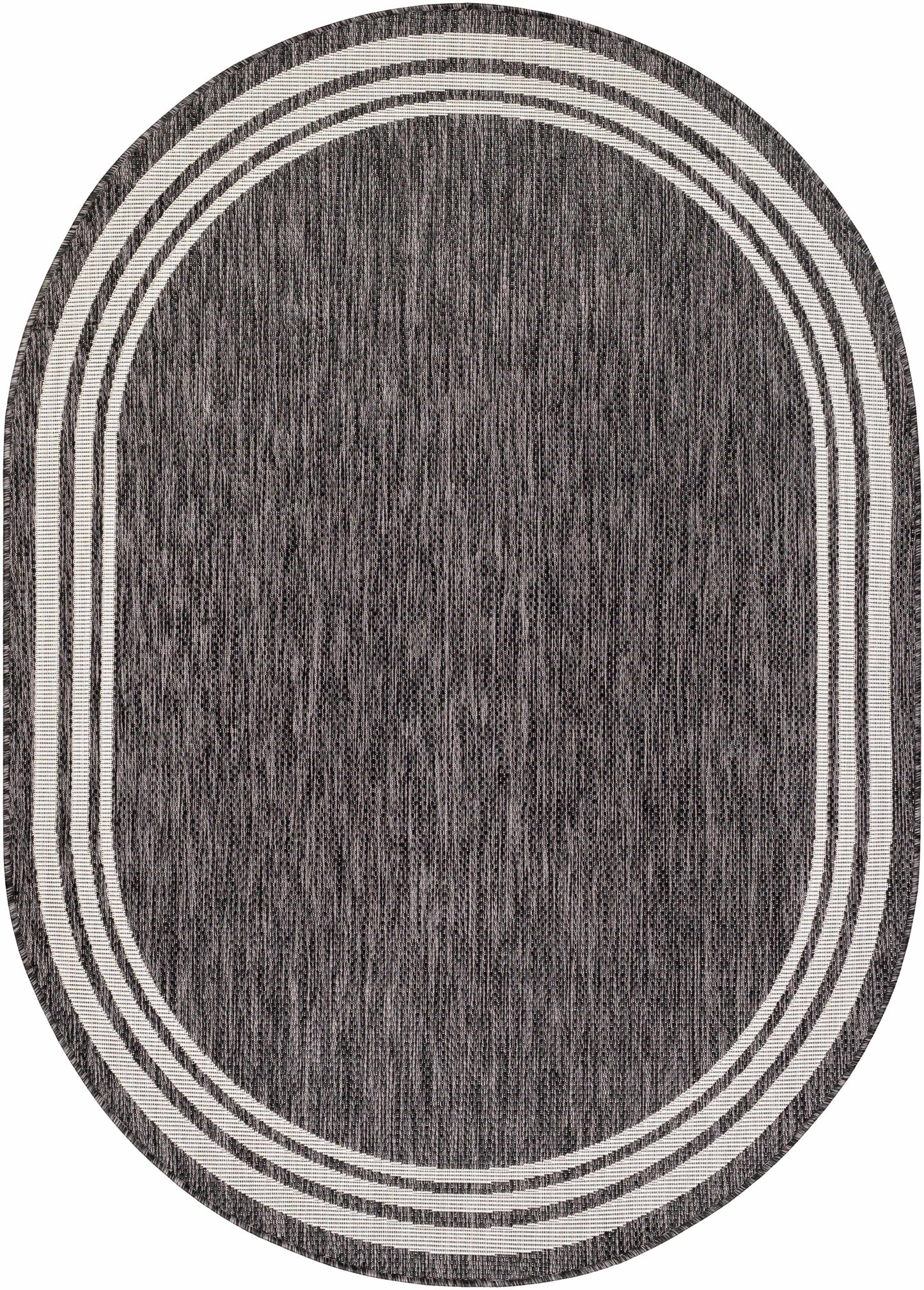 Coonamble Bordered Antrasit Outdoor Rug