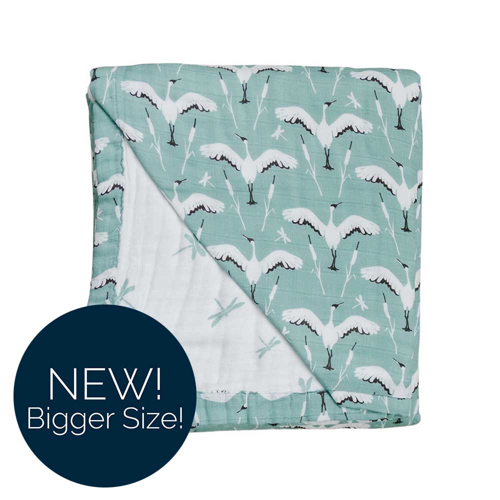 Crane + Dragonfly Oh So Soft Muslin Super Snuggle Blanket