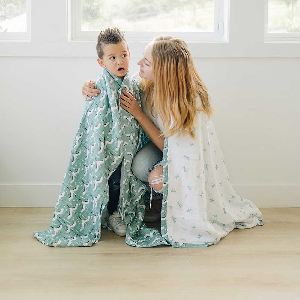 Crane + Dragonfly Oh So Soft Muslin Super Snuggle Blanket