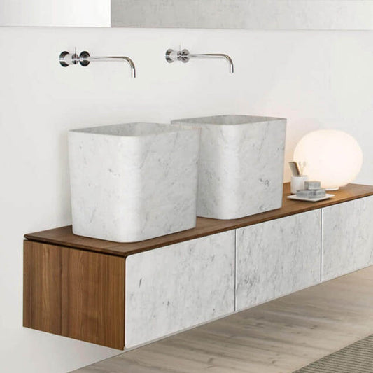 Marble Special Design Rectangular Above-counter Sink Polished (W)14" (L)16" (H)14"