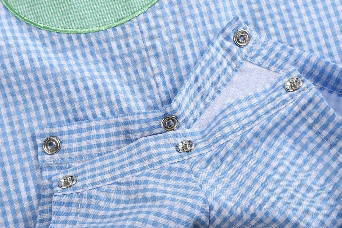 Lil Cactus - Blue Gingham Golf Hole Shortall