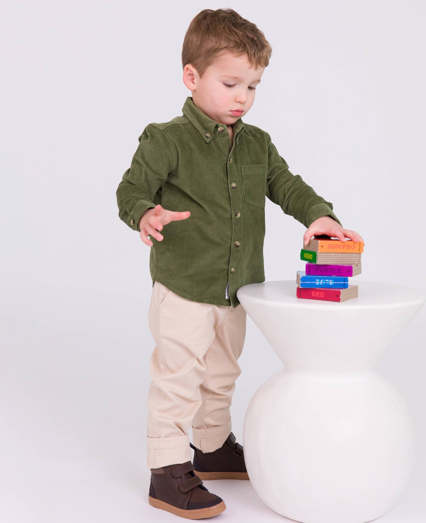 RuffleButts + RuggedButts - Boys Khaki Stretch Chino Pants