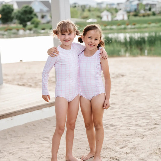 Lyanna Swim in Pink Picnic  | UPF 50