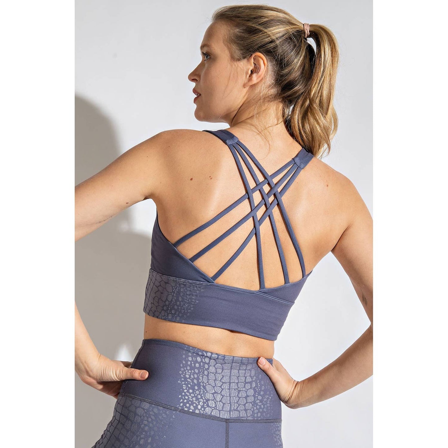 Rae Mode - Pu Chintz Strappy Back Butter Sport Bra