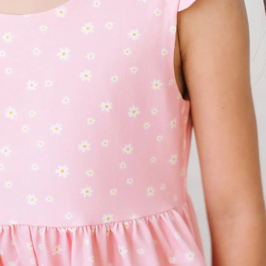 Ruffle Romper in Pink Petals