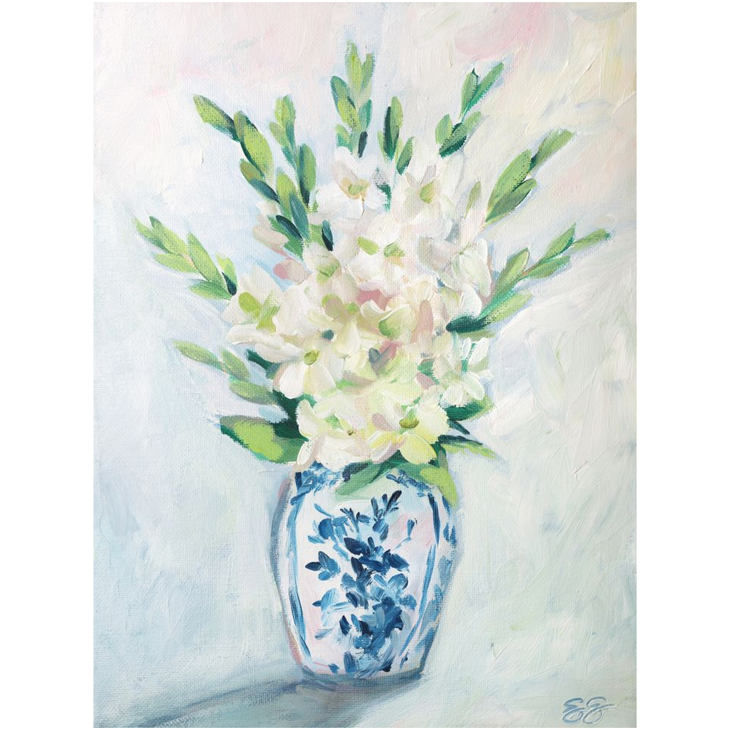 Gladiolus, a fine art print on canvas