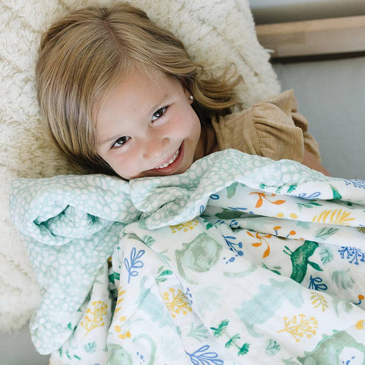 Dino Roar + Upscale Classic Muslin Super Snuggle Blanket