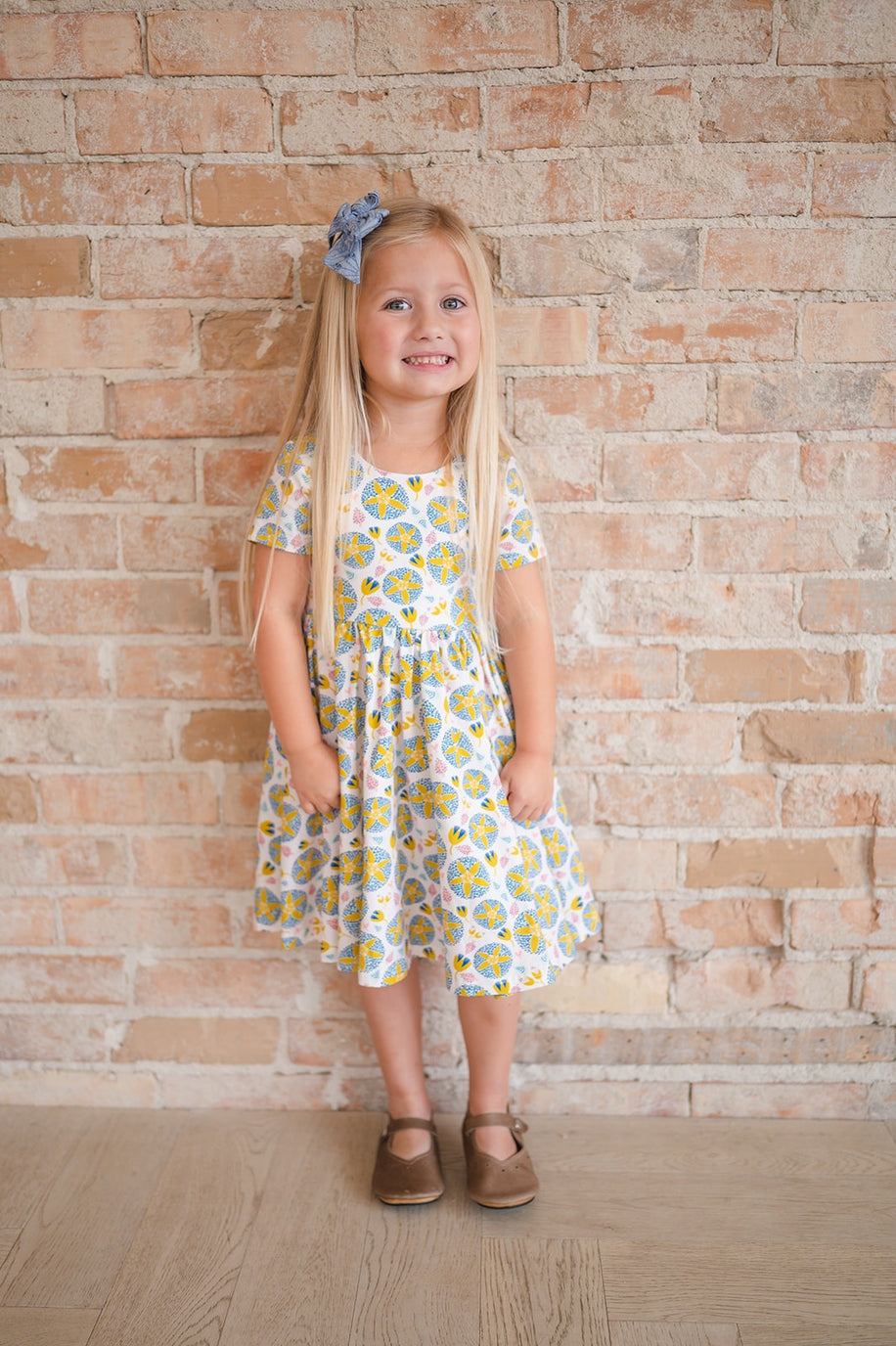 Classic Twirl Dress in Starburst Garden