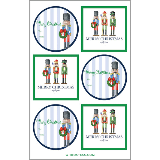 WH Hostess Social Stationery - Nutcracker Gift Sticker Sheets