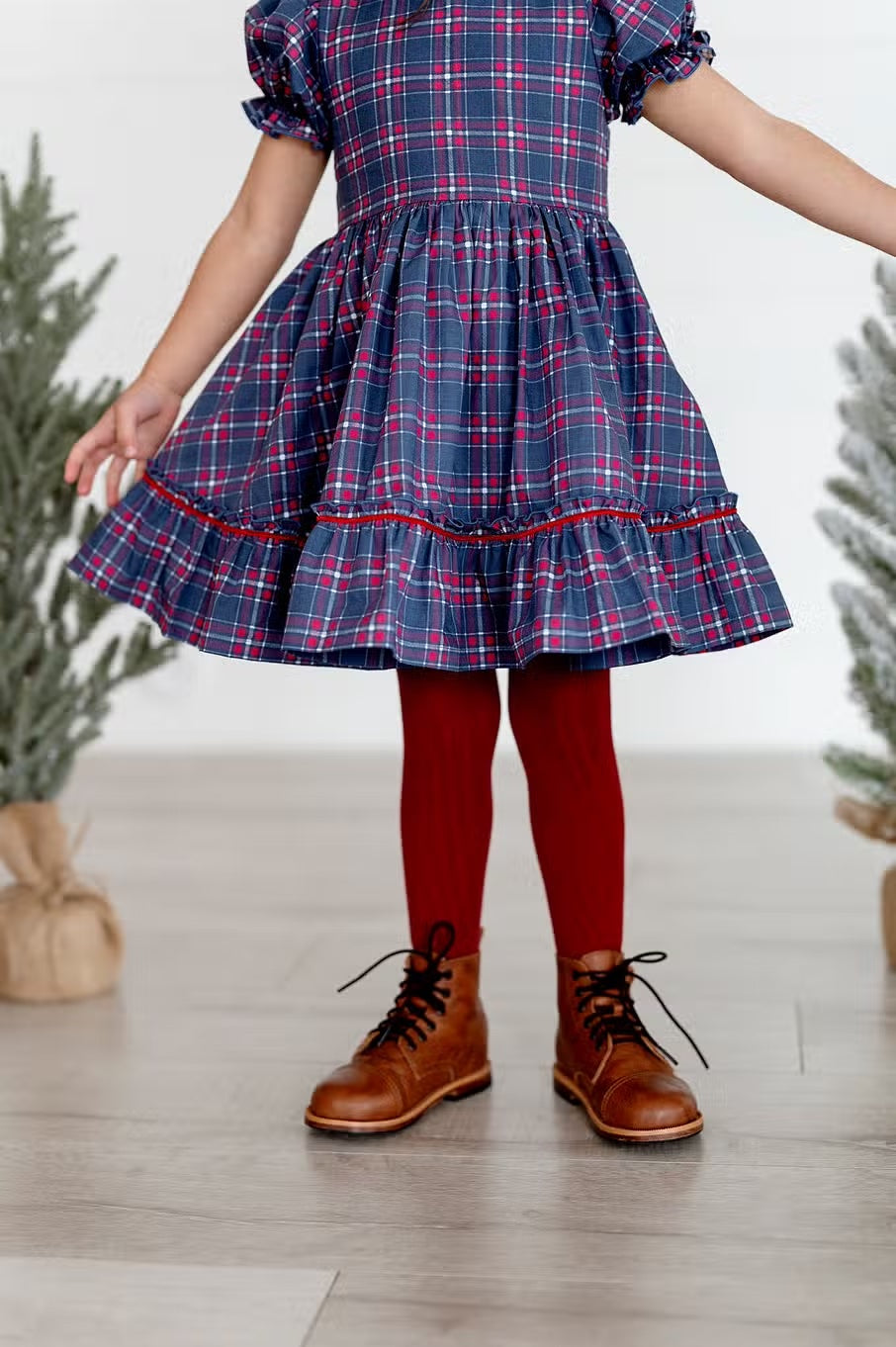 Aura Dress in Holiday Plaid