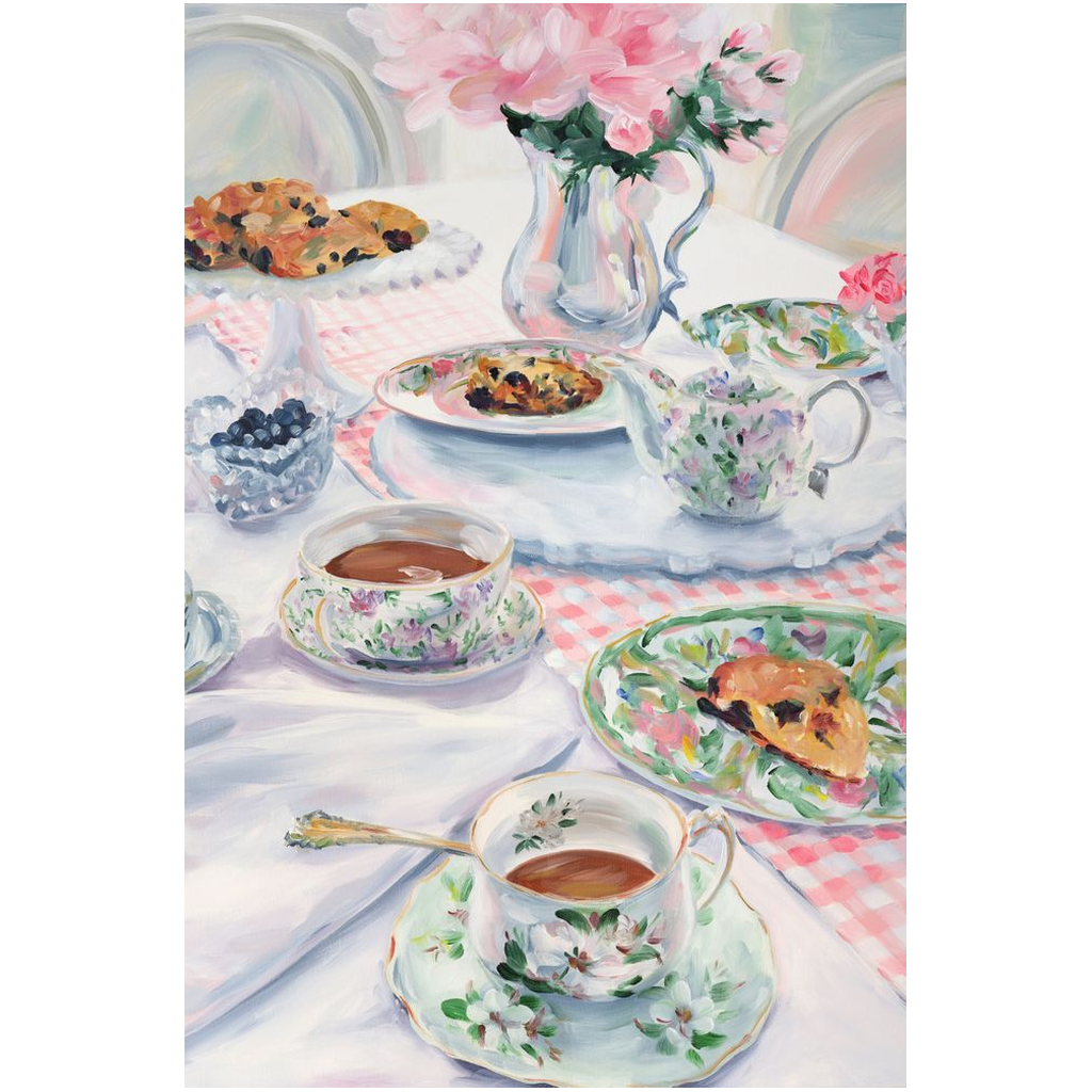 Magnolia Tea and Scones, a fine art print on canvas