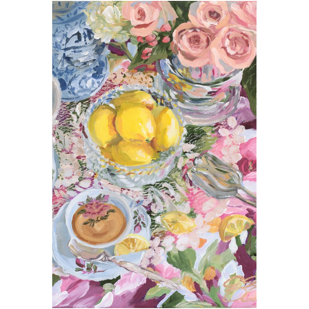 Lemon Tea No. 1, a fine art print on canvas