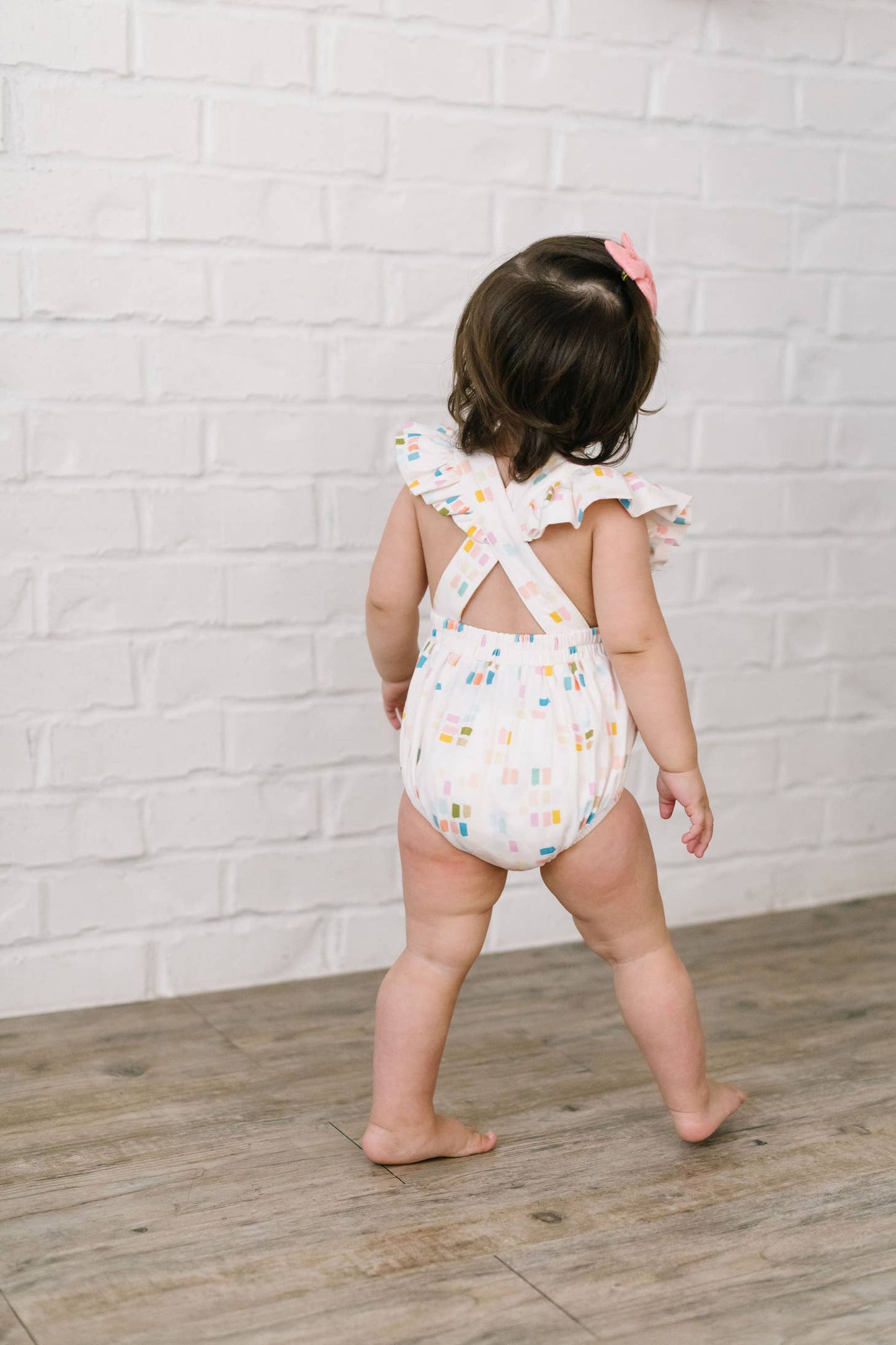 Emmy Romper in Cobble Stone