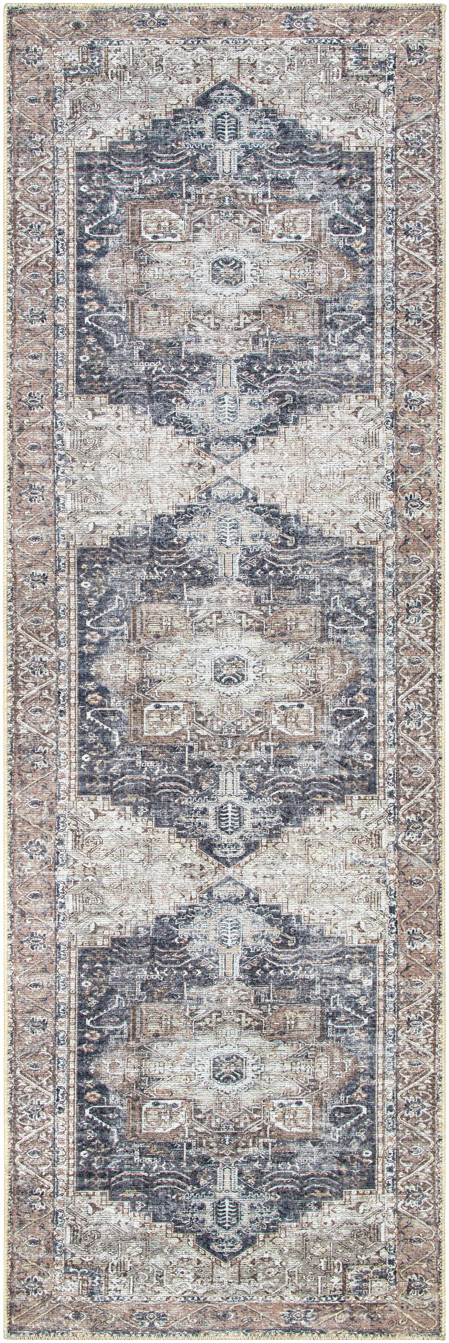 Beige Rosman Washable Area Rug - Clearance