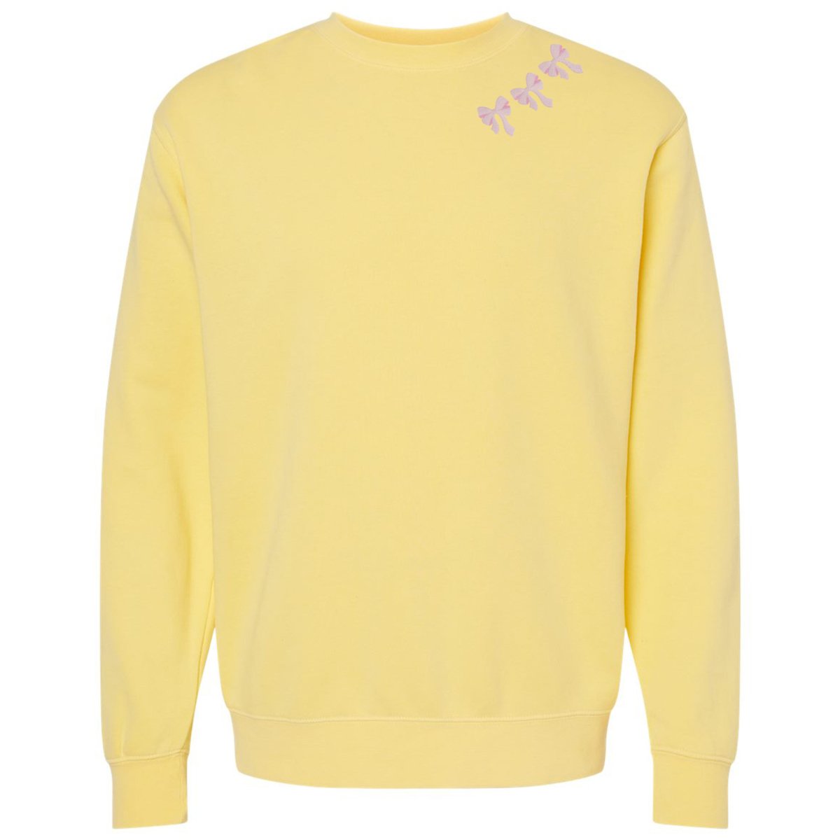 Embroidered 'Bow Collar' Cozy Crew