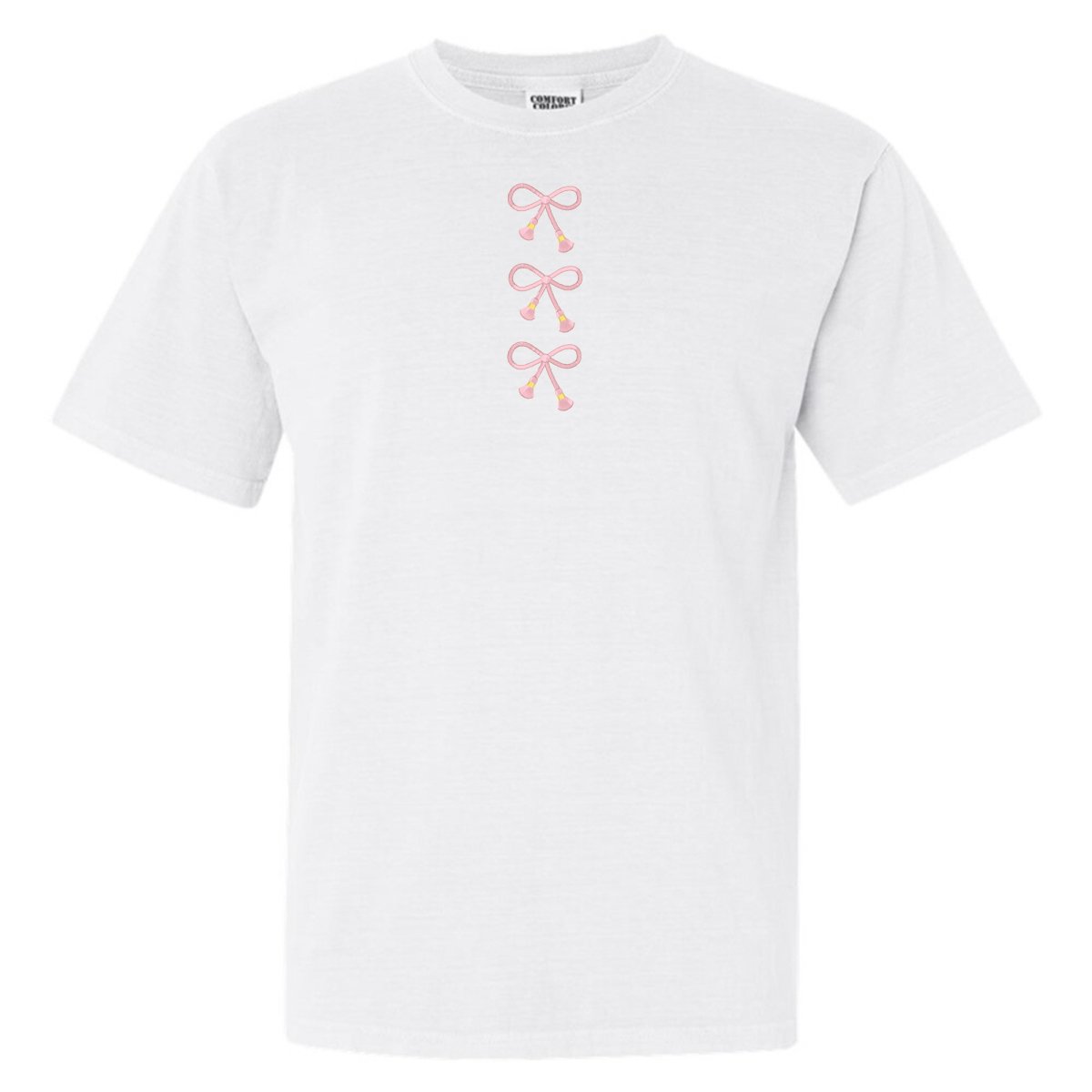 Embroidered Tasseled 'Bows' T-Shirt