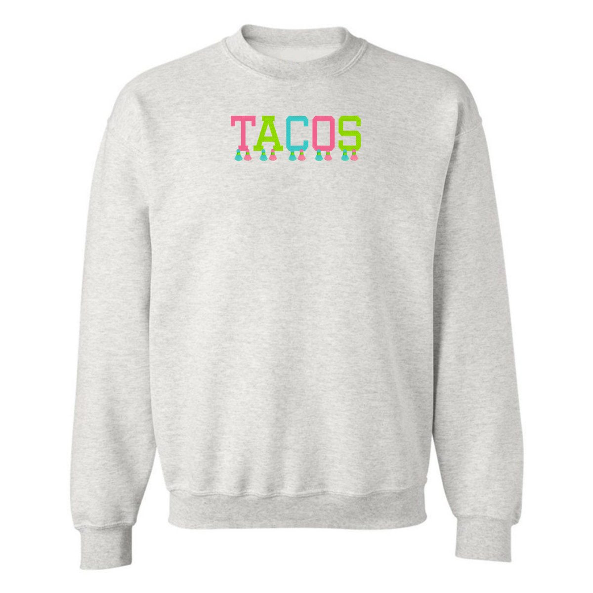 Embroidered Tasseled 'Tacos' Sweatshirt