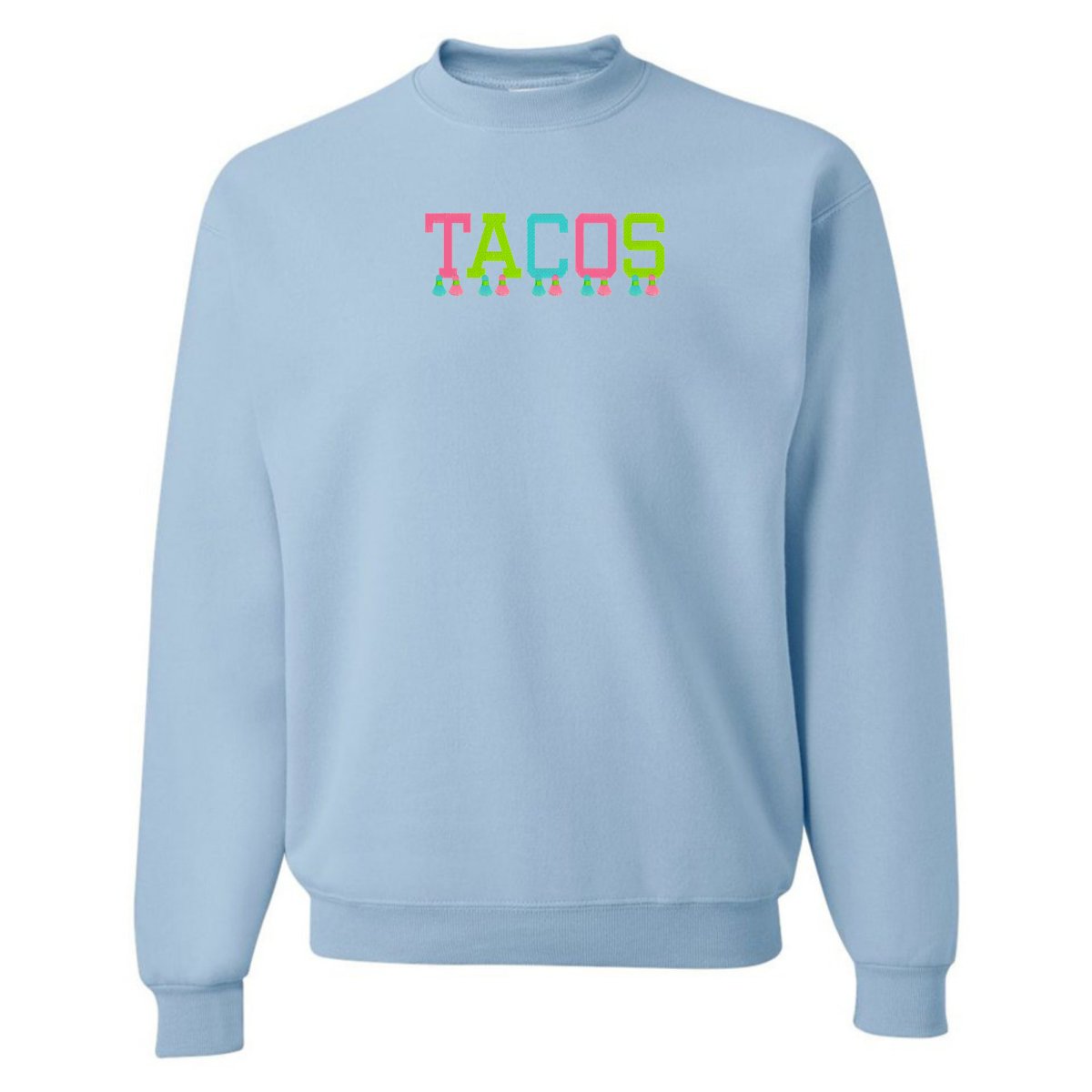 Embroidered Tasseled 'Tacos' Sweatshirt