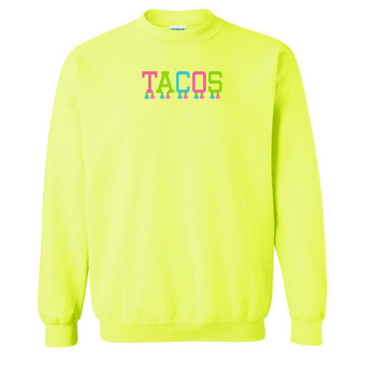 Embroidered Tasseled 'Tacos' Sweatshirt