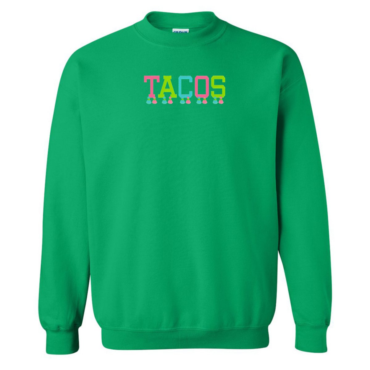 Embroidered Tasseled 'Tacos' Sweatshirt