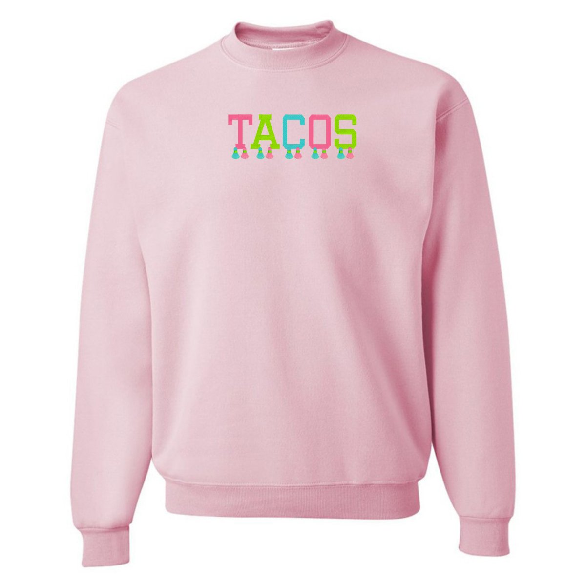 Embroidered Tasseled 'Tacos' Sweatshirt