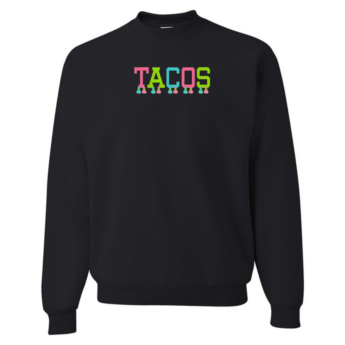 Embroidered Tasseled 'Tacos' Sweatshirt