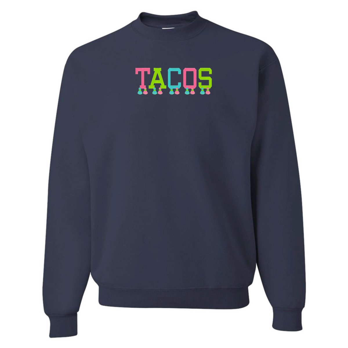 Embroidered Tasseled 'Tacos' Sweatshirt